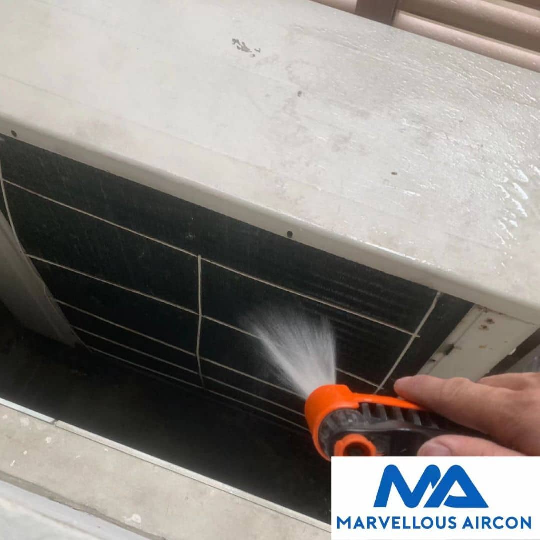 Cleaning Outdoor Condenser in Sembawang