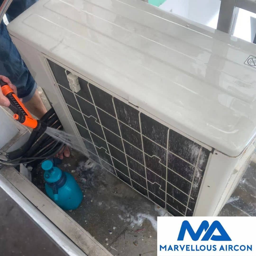 Cleaning Outdoor Condenser 